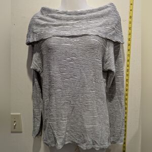 Dolan Off-the-Shoulder Gray Sweater Size 8